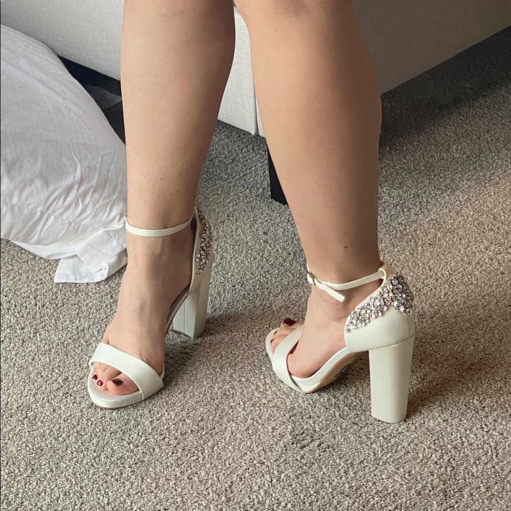 White Bridal Heels Vera Wang